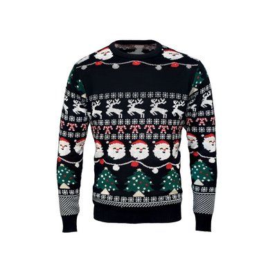 Jersey Navidad con luces LED Negro