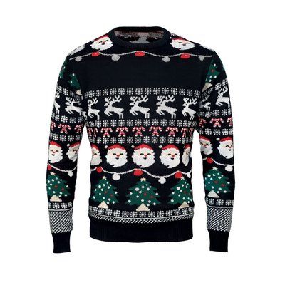 Jersey Navideño con luces LED Negro