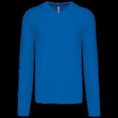 Jersey Punto cuello de pico hombre Light Royal Blue XL