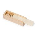 Juego de dados madera natural con estuche