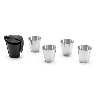 Juego de 4 vasos de 25mL acero inox