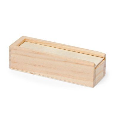 Juego de dados madera natural con estuche