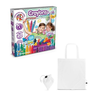 Juego educativo crayones con bolsa de regalo Blanco