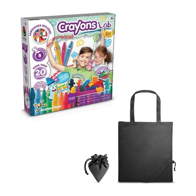 Juego educativo crayones con bolsa de regalo Negro