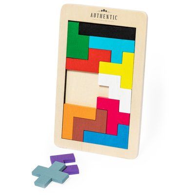 Juego Habilidad 12 pzs Tetris en Madera Color