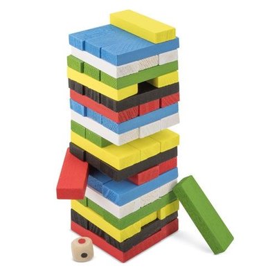 Juego Habilidad Torre Colores Madera