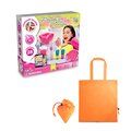 Kit educativo de perfumes y jabones con bolsa Naranja