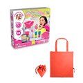 Kit educativo de perfumes y jabones con bolsa Rojo