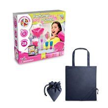 Kit educativo de perfumes y jabones con bolsa Azul Marino