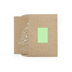 Kit Felicitación Navideña: Postal, Árbol de Madera y Semillas | En el sobre | 60 x 40