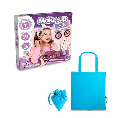 Kit educativo de Maquillaje Infantil con Bolsa de Regalo Azul Claro