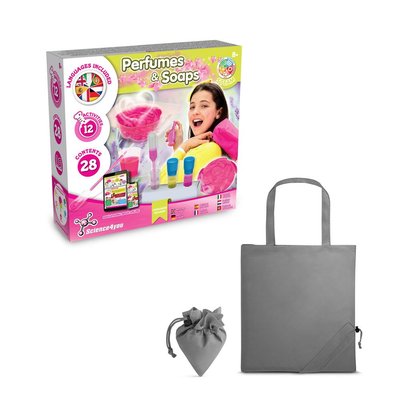 Kit educativo de perfumes y jabones con bolsa