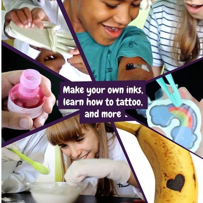 Kit educativo de tatuajes con bolsa kraft