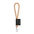 Lanyard corto en poliéster Naranja hexachrome