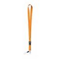 Lanyard Resistente Poliéster con Mosquetón Naranja