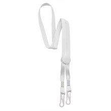 Lanyard Ajustable Doble Clip Blanco