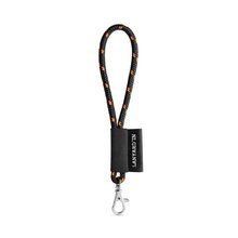 Lanyard corto en poliéster Negro