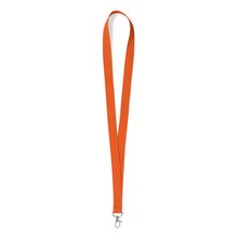 Lanyard de Poliéster con Mosquetón Naranja