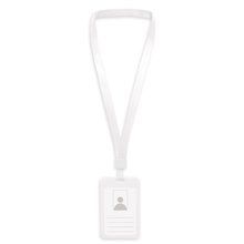 Lanyard Porta-Acreditación Doble Cara Blanco