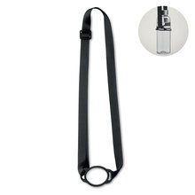 Lanyard portavasos silicona 6 cm ajustable Negro