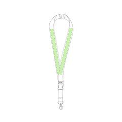 Lanyard de Algodón con Cierre Seguridad Eco | Cara 1 (en las 2 tiras) | 250 x 15