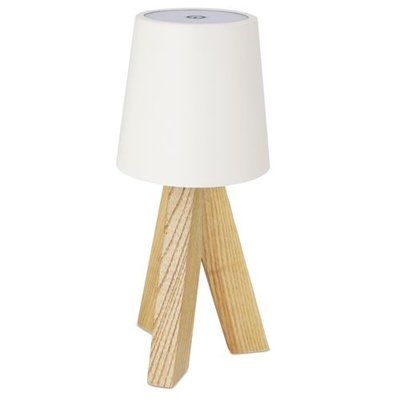 Lámpara LED Recargable de Madera