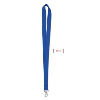 Lanyard 20 mm con Gancho Metálico Azul Royal