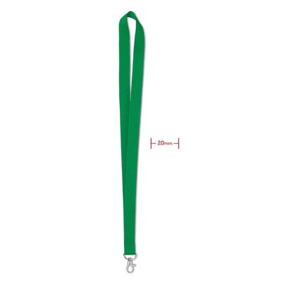 Lanyard 20 mm con Gancho Metálico Verde