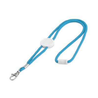 Lanyard Ajustable con Cierre Click Azul Claro