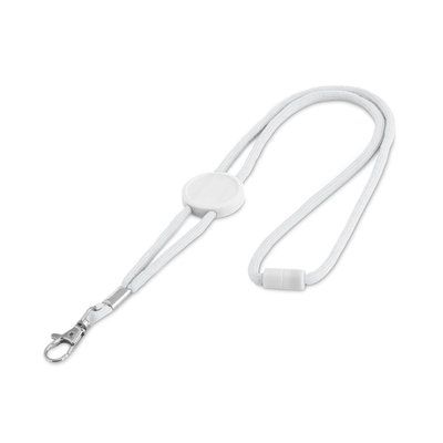 Lanyard Ajustable con Cierre Click Blanco