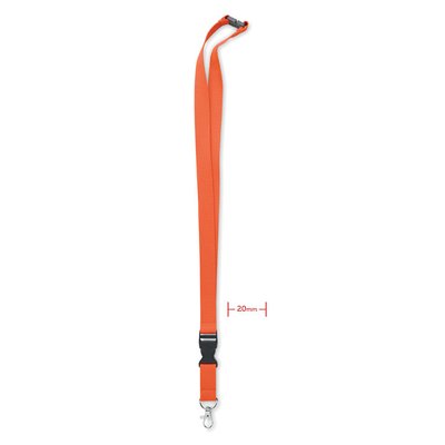 Lanyard Algodón 2cm ancho Naranja