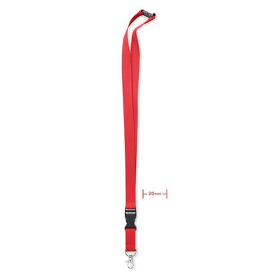 Lanyard Algodón 2cm ancho Rojo