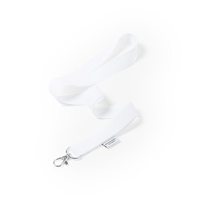 Lanyard Blanco Antibacteriano Poliéster