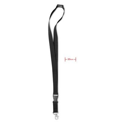 Lanyard con Cierre y Hebilla Desmontable Negro