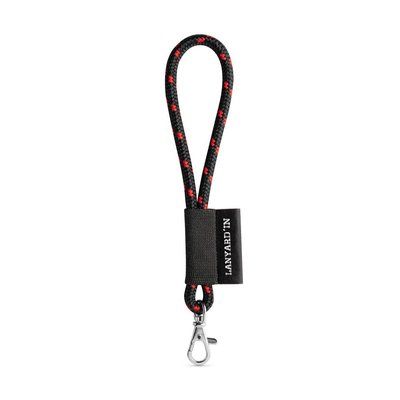 Lanyard corto en poliéster Negro