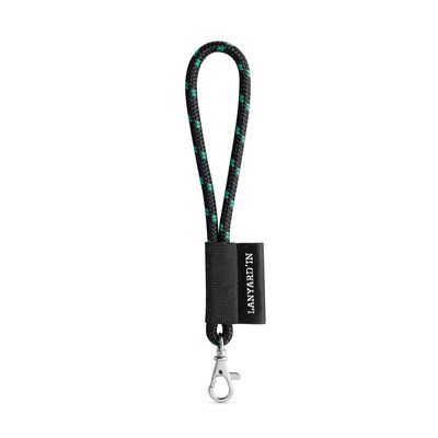 Lanyard corto en poliéster Negro