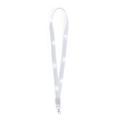 Lanyard con luces LEDs y pilas incluidas Bla