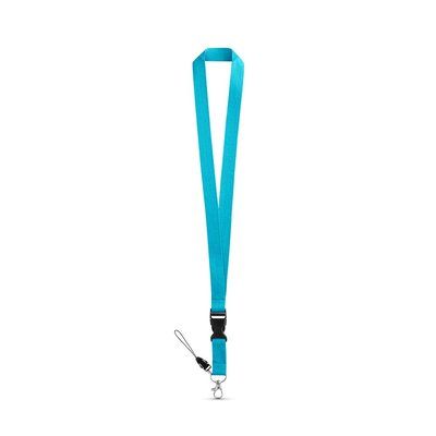 Lanyard de poliéster Azul Claro