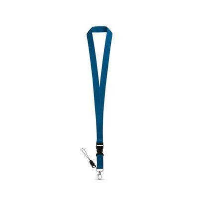 Lanyard de poliéster Azul