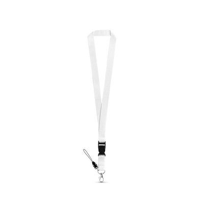 Lanyard de poliéster Blanco