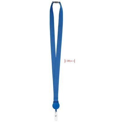 Lanyard Poliéster con Clip Azul Royal