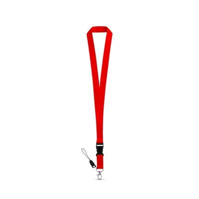 Lanyard de poliéster Rojo