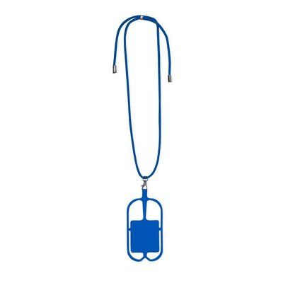 Lanyard portamóvil de silicona Azul