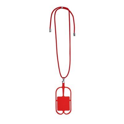 Lanyard portamóvil de silicona Roj