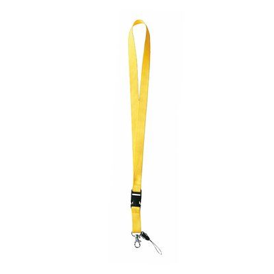 Lanyard Resistente Poliéster con Mosquetón Amarillo