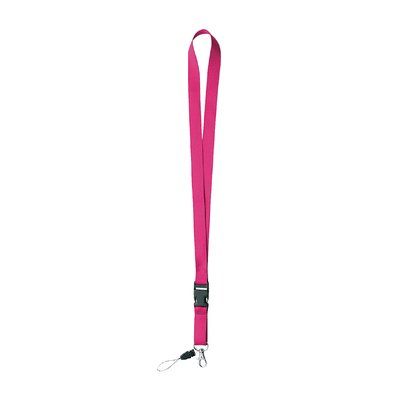 Lanyard Resistente Poliéster con Mosquetón Fucsia