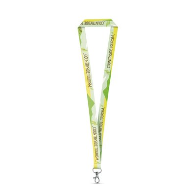 Lanyard en rPET con mosquetón