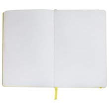 Libreta A5 PU Blanca con Goma Color Amarillo