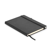 Libreta A5 PU y Cuero Reciclado Negro