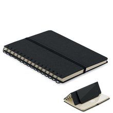 Libreta de anillas A5 con soporte Negro